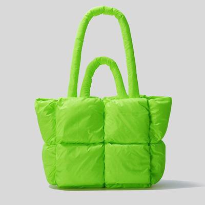 Fashion Fluorescent Green Padded Women Shoulder Bags Designe