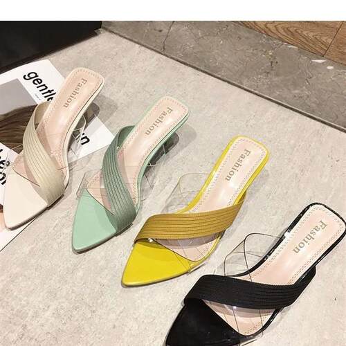 Sexy Queen Gladiator Sandals knit Women Jelly Transparent PV