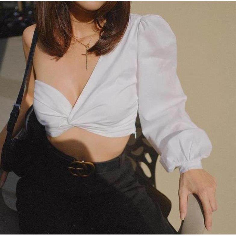 2021 new fashion V-neck all-match sexy halter top