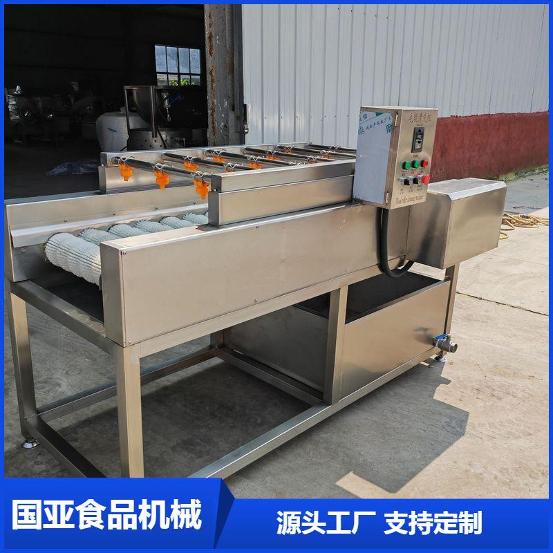 土豆红薯地瓜平行毛辊清洗机山楂清洗机黄桃软毛刷无损伤清洗机