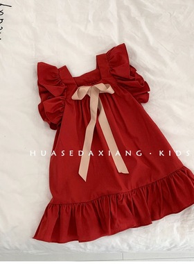 日本品质童星圆女童连衣裙新款春夏季儿童洋气裙子小公主裙女宝宝