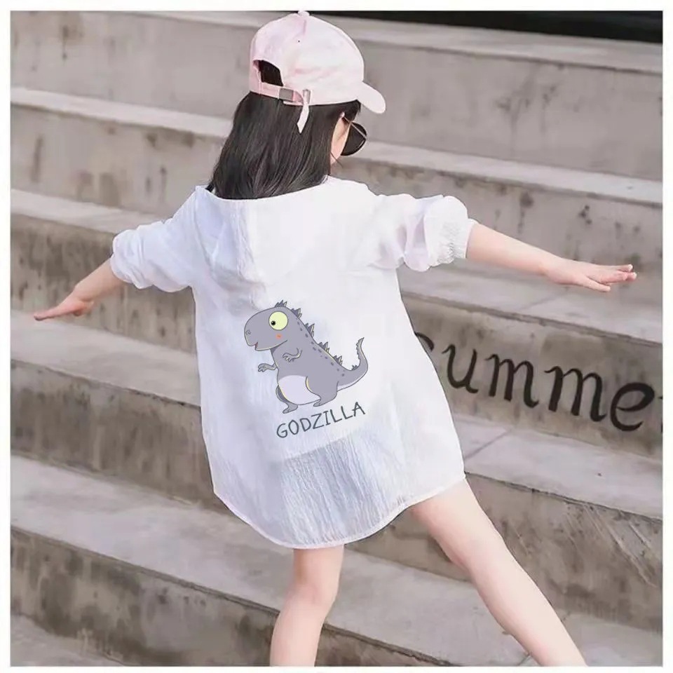 日本无印MUJIE儿童防晒服2025韩版si夏季洋气中长款女童防晒衣防