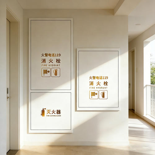 高级感消防栓贴纸装饰遮挡