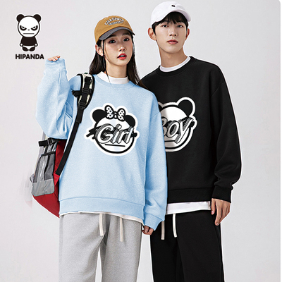 hipanda宽松秋季长袖圆领