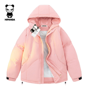 HiPanda你好熊猫棉衣男秋冬新款面包服连帽加厚保暖棉服抗寒外套