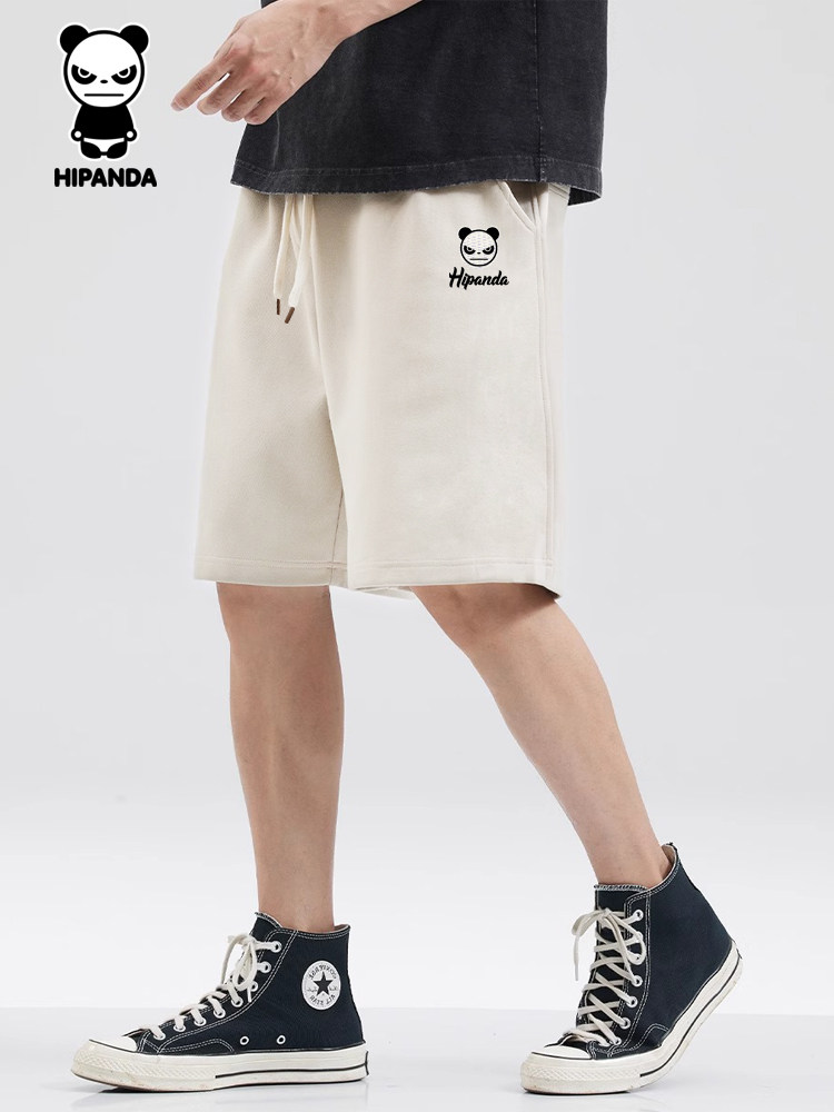 HIPANDA HELLO PANDA SPORTS SHORTS MENS AND WOMENS HEAVY RUNNING FITNESS OUTDOOR 2024 SUMMER TIDE BRAND CROPPED PANTS