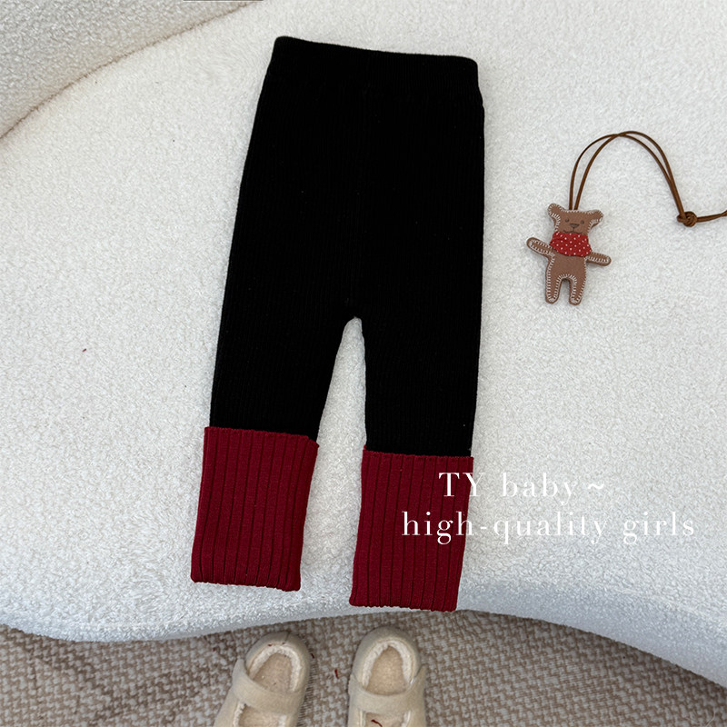 甜柚冬装女小童韩版时尚加绒保暖厚款撞色堆堆袜打底裤NNT0255,童装/婴儿装/亲子装,裤子,淘宝优惠券,粉丝福利购,淘宝优惠卷