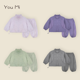 婴幼儿小童韩版 春装 幼米 YTC 套装 YT0160 解构拼接外套休闲裤