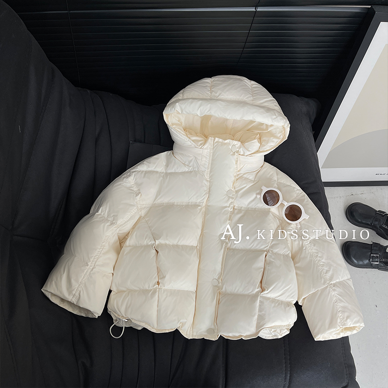 现货[泰酷]冬装韩版儿童时尚纯色简约百搭款保暖连帽棉服MPG5542