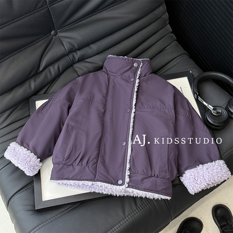 【泰酷】冬款儿童韩版时尚加绒加厚立领外套MPG7545