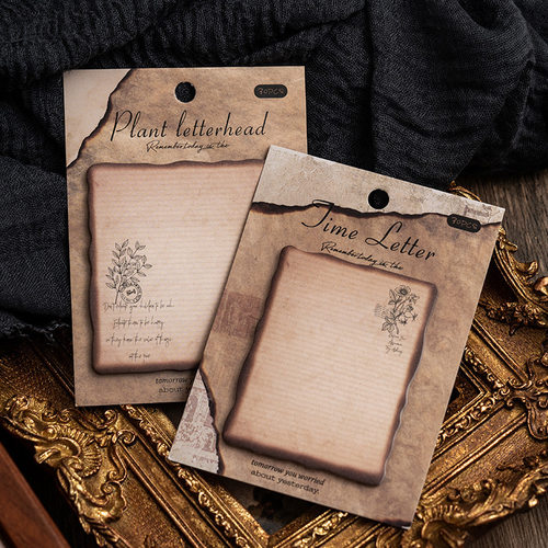 【烧边信笺便利贴】欧式复古便签本创意手账留言纸diy多功能便签贴纸ins风横线本礼物文艺做旧手账贴纸笔记本