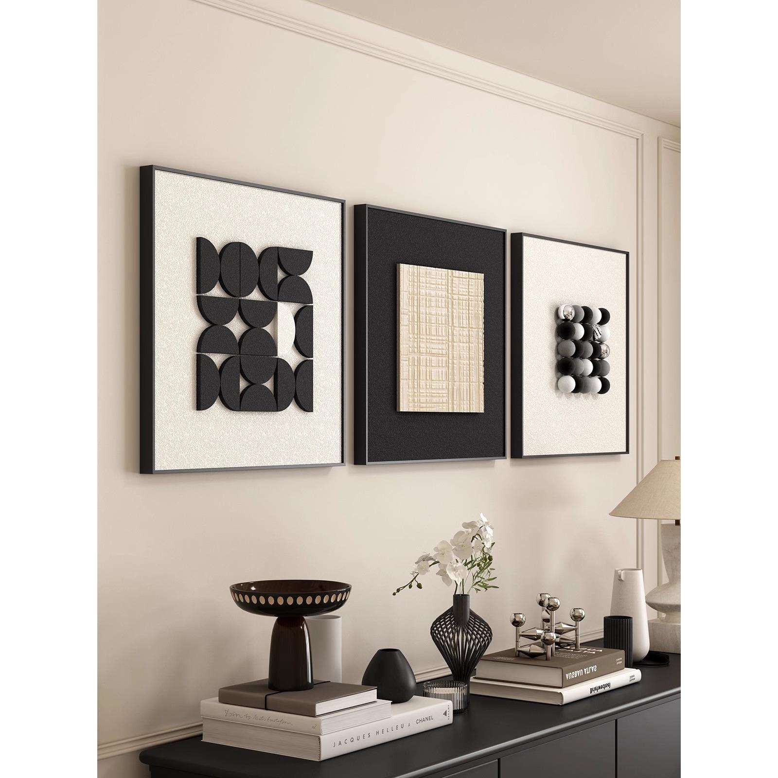 立体意式极简挂画客厅装饰画餐厅饭厅玄关卧室床头2025新款高级感