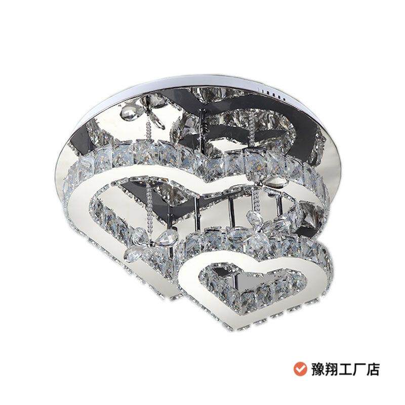 LED现代简约个性潮流房间客厅灯大厅卧室爱心型led水晶卧室灯