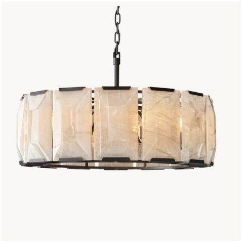 亚马逊外贸出口美式复古西班牙云石哈洛吊灯客厅卧室别墅云石吊灯