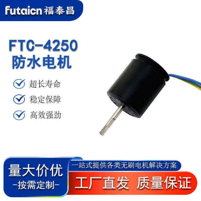 FTC-4250 防水无刷电机 24V 0.16N.m泳池清洁机器人/水下推进器
