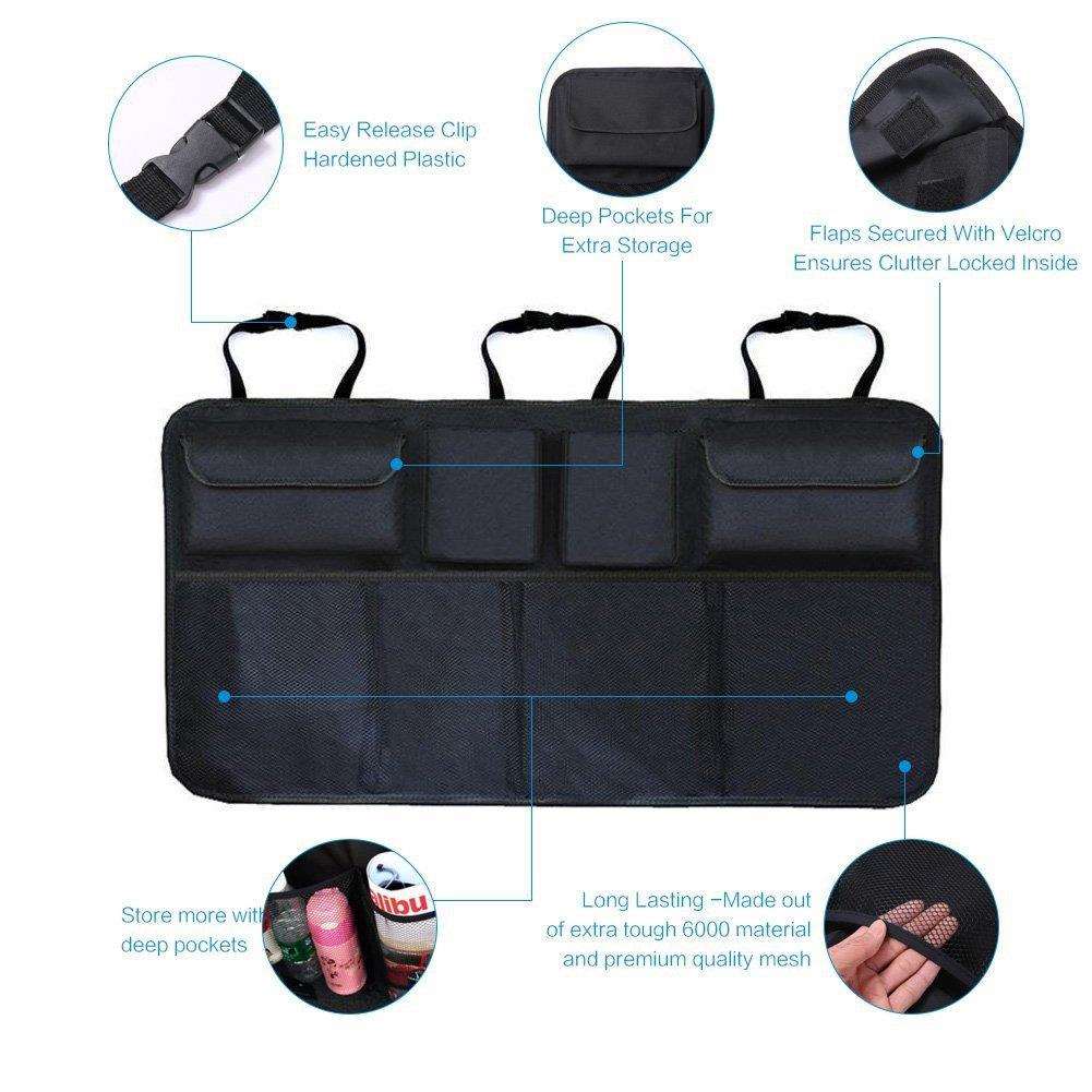 厂家汽车后座收纳袋 SUV挂式后尾箱收纳整理杂物袋