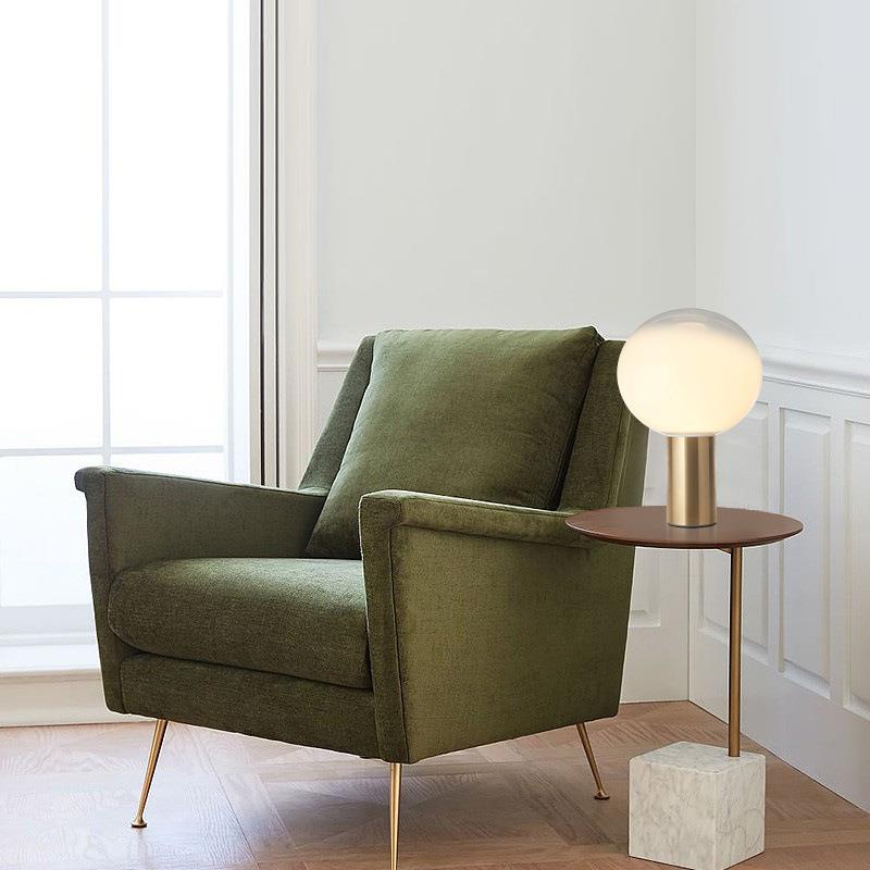 现代简约客厅台灯创意个性艺术奶白玻璃卧室床头设计师样板房台灯