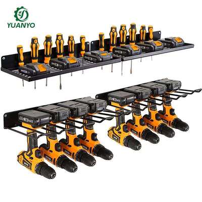 电动工具组织者与充电站钻架壁挂车库存储架组织工具架展示架放置
