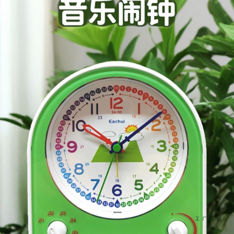 指针式音乐闹钟 可调闹铃曲目音量 简单便捷 贪睡功能静音闹钟