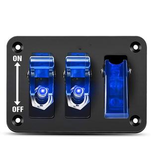 3 Gang 拨动开关摇臂开关面板带 LED灯和翻盖ON-OFF SPST MP