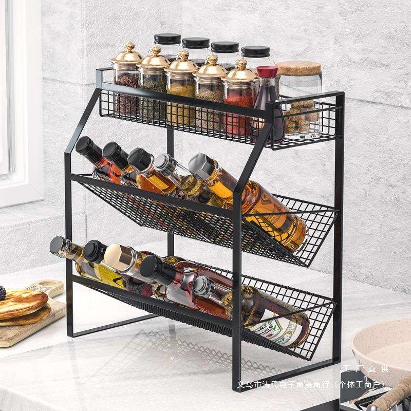厨房置物架多功能调料调味品收纳架台面壁挂架子用品家用大全
