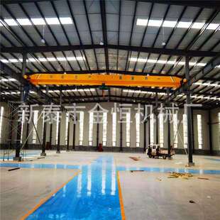 给我徐州市客户设计2台欧式黄色单梁桥式起重机制作完成现场安装