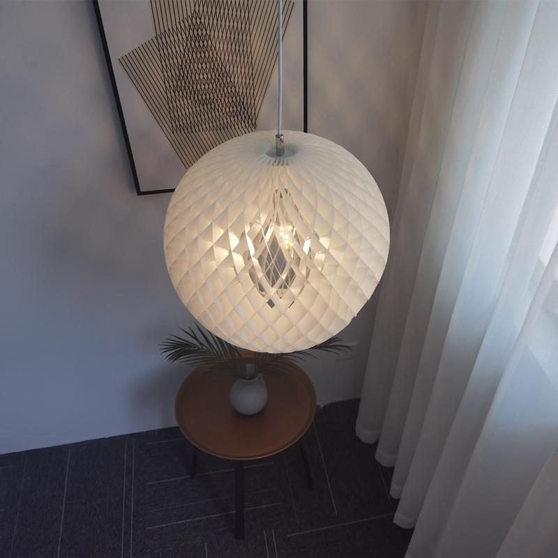 意大利设计师网格PP吊灯浪漫温馨卧室客厅球形吊灯主题饭店装饰灯