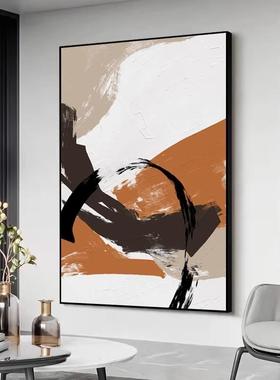 现代轻奢玄关橙色装饰画客厅背景大堂落地创意晶瓷挂画抽象画墙面