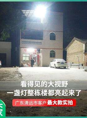 家用2024太阳能照明灯户外亮天黑W5庭院自动000W300超亮新款农村