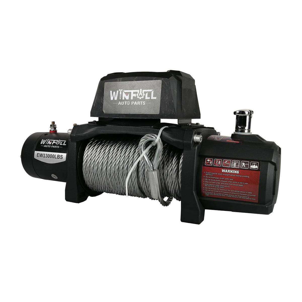 13000磅电动绞盘带尼龙绳12v/24v 防水 越野自驾 汽车绞盘