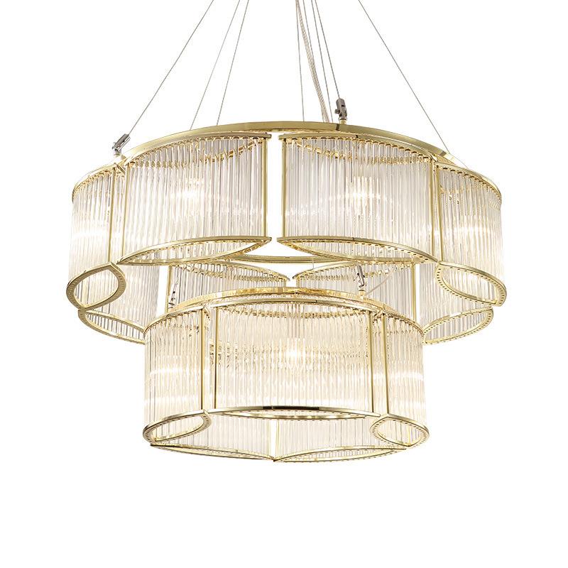 后现代美式简约复古水晶北欧式奢华别墅客厅卧室餐厅吧台工程吊灯