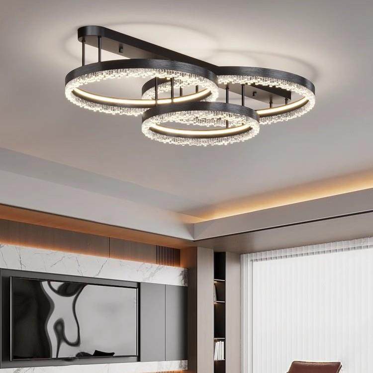 客厅吸顶灯现代简约大气全光谱护眼高级感意式极简圆形组合大厅灯