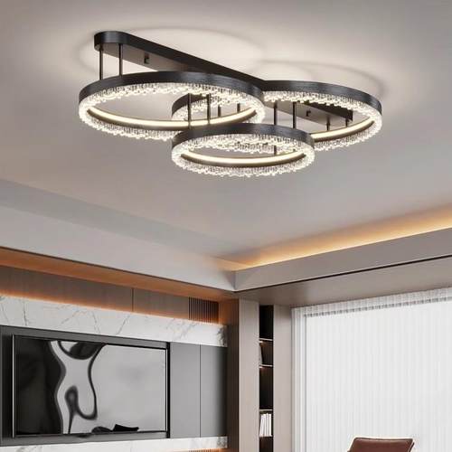 客厅吸顶灯现代简约大气全光谱护眼高级感意式极简圆形组合大厅灯