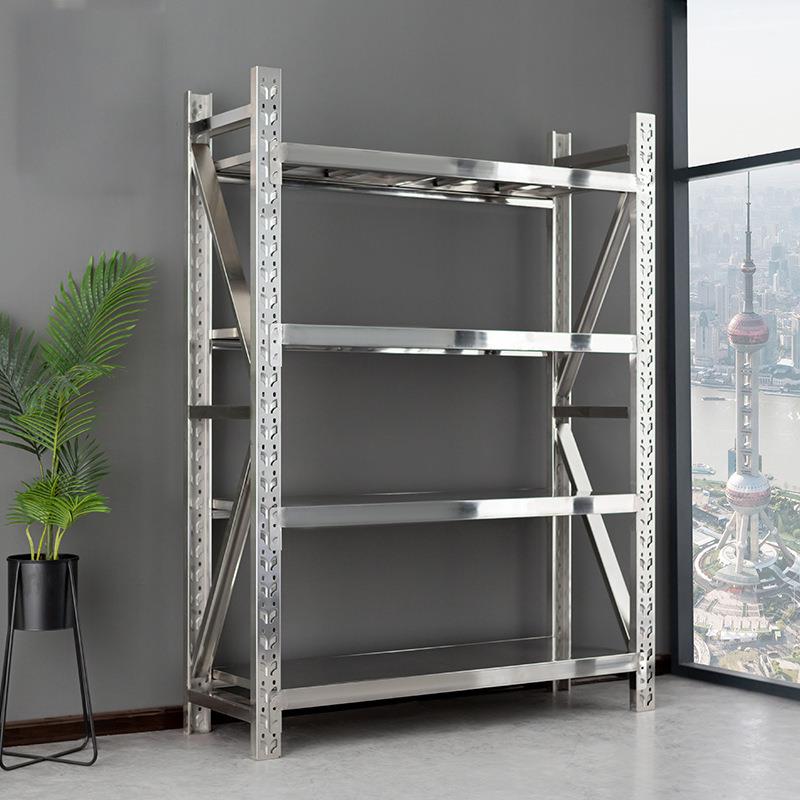 无尘车间厨房四层架子仓库仓储冷库多层储物架304不锈钢重型货架