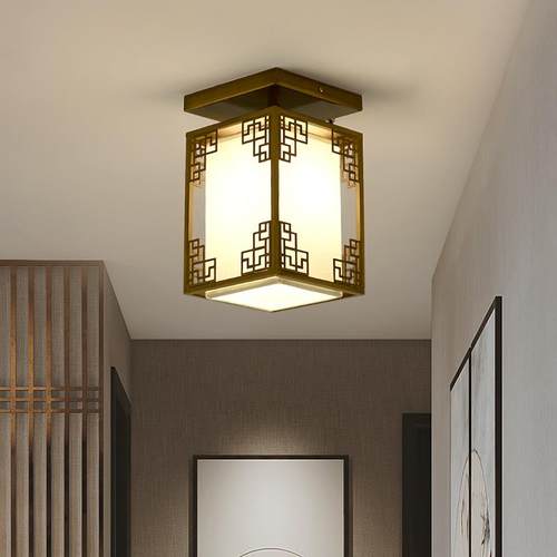 新中式吸顶灯过道玄关灯led走廊门厅灯入户灯具酒店阳台卧室小灯