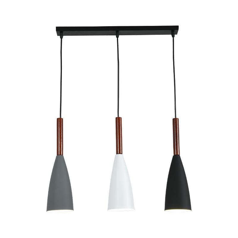 新款北欧餐厅灯具简约现代创意饭厅个性家用大气LED玄关三头吊灯