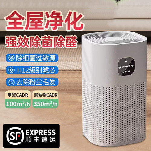 空气净化器家用除甲醛室内桌面除臭吸烟去味宠物浮毛负离子净化机