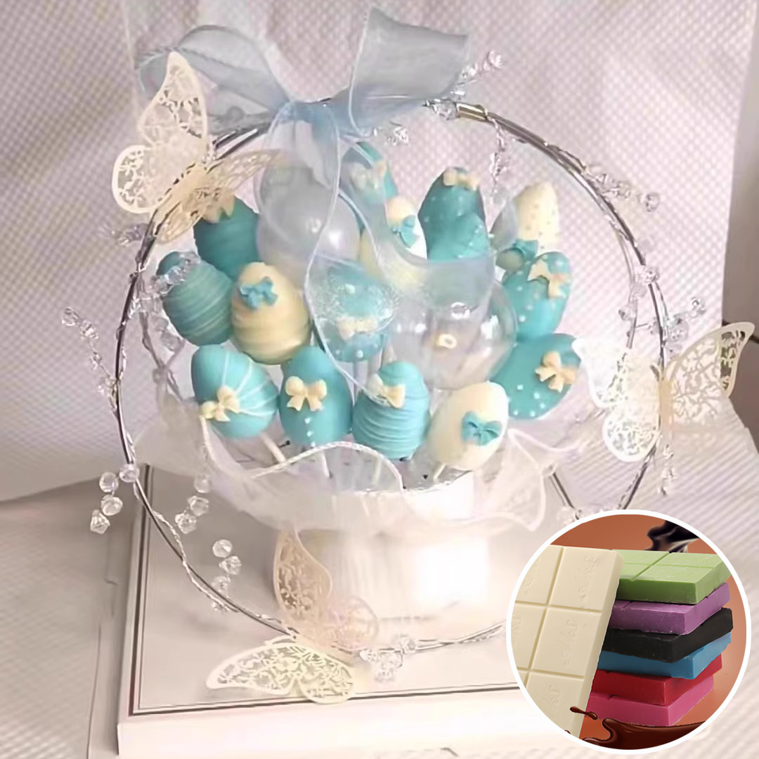 糖葫芦专用彩色巧克力烘焙大砖块