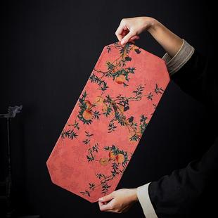 高端桌垫布双面双用茶道配件 国风香云纱禅意小茶席复古风布艺中式