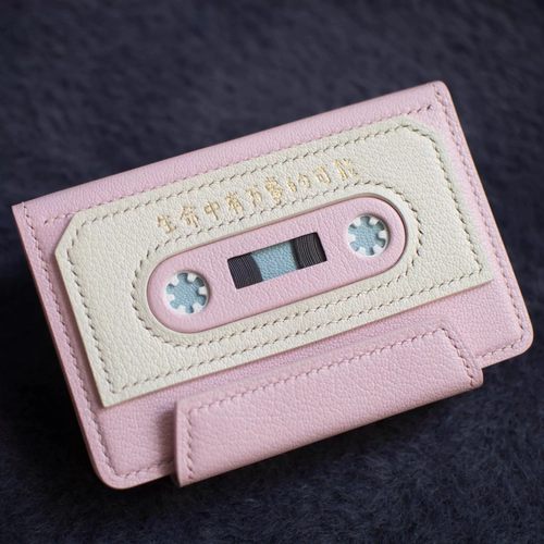 M5粉白拼接磁带活页手帐本可爱口袋便携随身本日程记事笔记本子