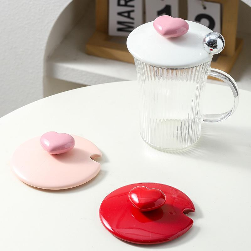 万能通用带缺口圆形陶瓷马克杯盖