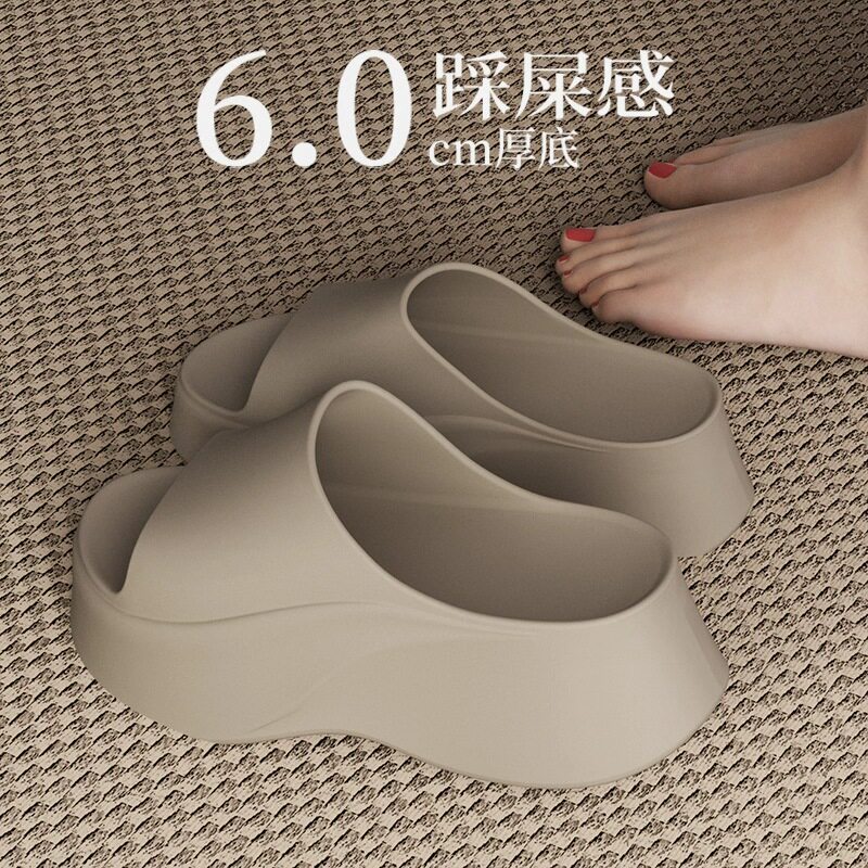 6.0cm厚底增高eva踩屎感凉拖鞋女