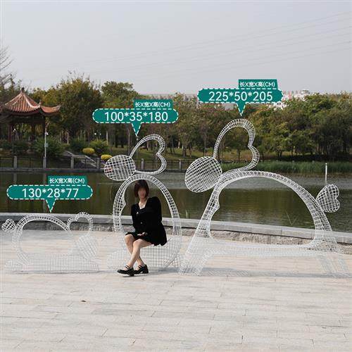 不锈钢大象天鹅兔子座椅雕塑户外步行街公园林景区动物休闲摆件,家居饰品,装饰摆件,淘宝优惠券,粉丝福利购,淘宝优惠卷