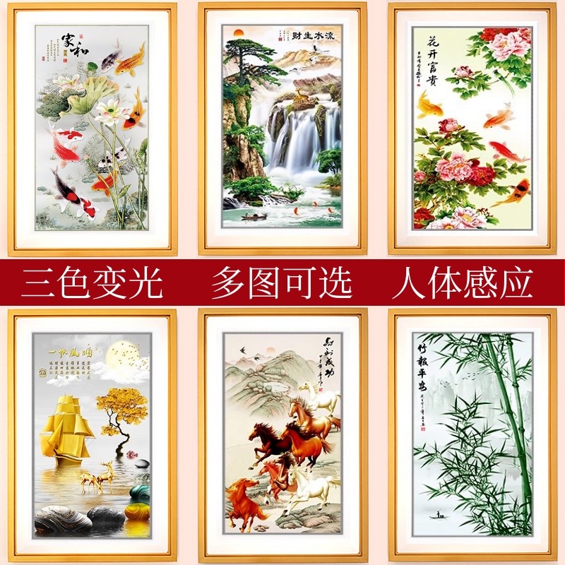 新款LED卧室壁画灯床头灯自建房楼梯玄关装饰灯超亮人体感应遥控