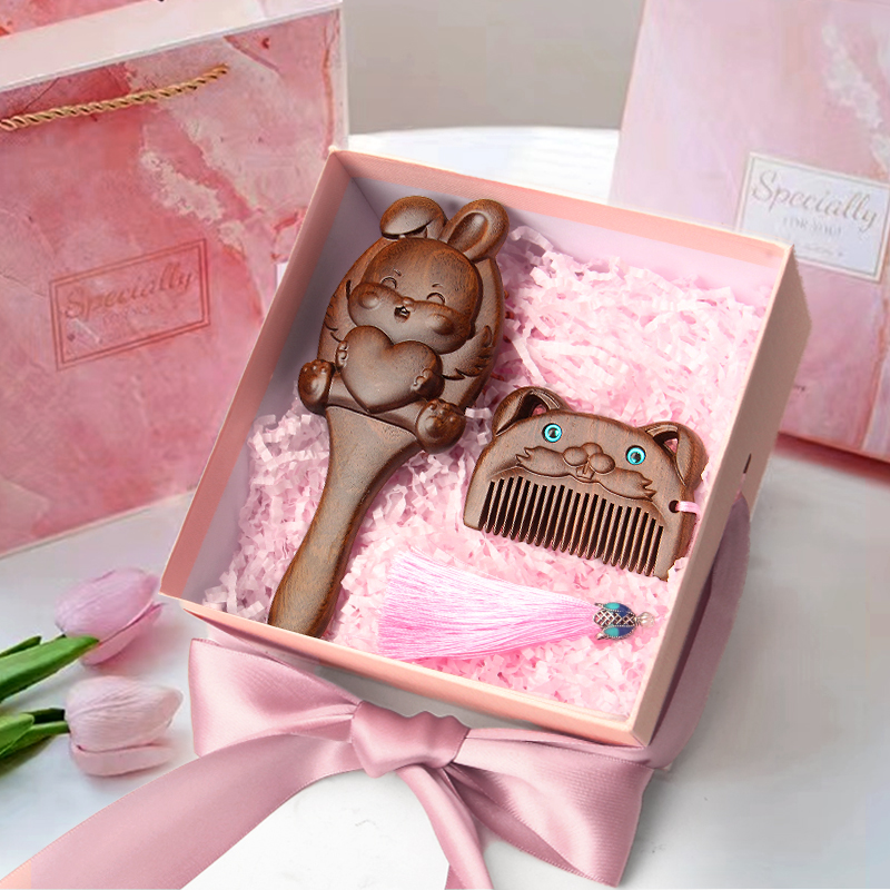 美木兮木梳儿童生日礼物婴儿一岁