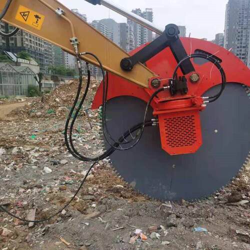 管道开槽挖机驱动岩石锯360旋转圆盘锯