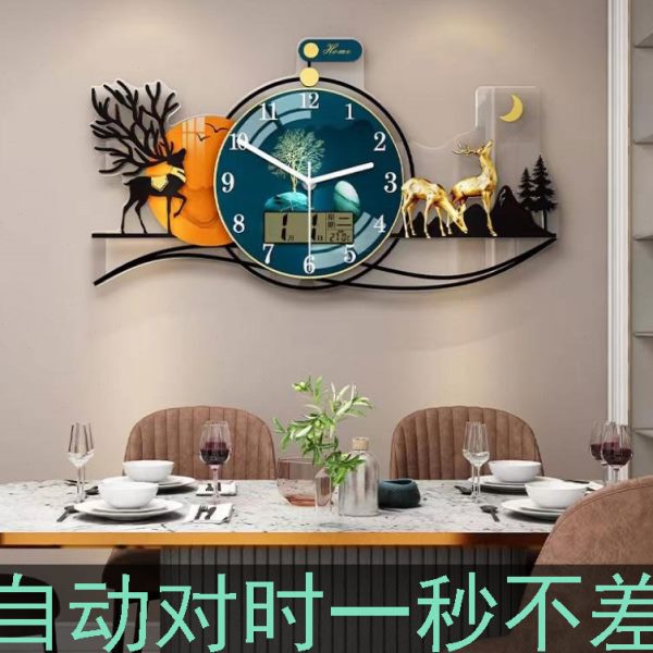 挂钟2024新款网红时尚家用客厅创意大气现代简约时钟餐厅静音钟表