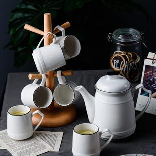 客厅花茶壶陶瓷杯欧式 家用杯子套装 耐热茶具茶杯冷凉水壶杯具水杯