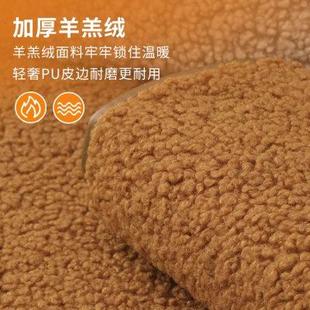 单人位毛绒加厚头等套罩巾冬款 功能位防滑皮沙发垫冬季 坐垫子定做