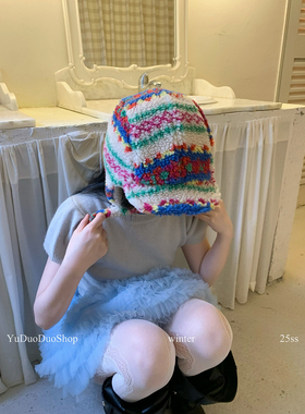 复古羊羔毛民族风雷锋帽女冬季保暖防寒护耳帽韩系费尔岛滑雪帽潮